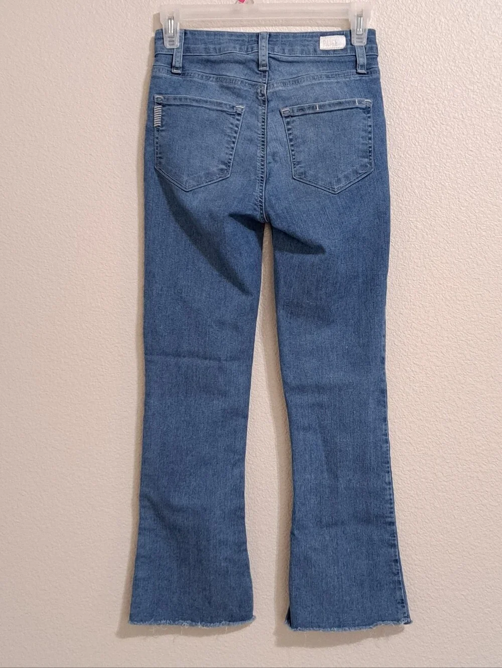 Paige Rory Crop Flare Jeans Raw Hem size 25